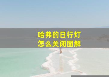 哈弗的日行灯怎么关闭图解