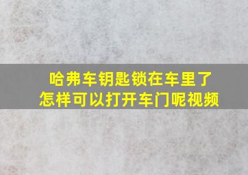 哈弗车钥匙锁在车里了怎样可以打开车门呢视频