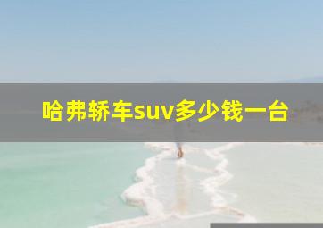 哈弗轿车suv多少钱一台