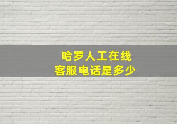 哈罗人工在线客服电话是多少