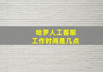 哈罗人工客服工作时间是几点