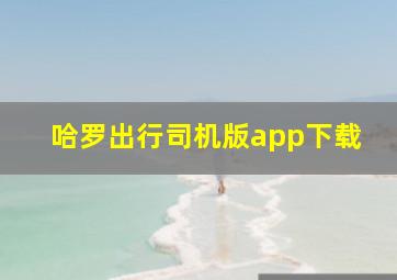 哈罗出行司机版app下载