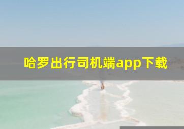 哈罗出行司机端app下载