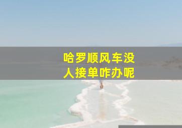 哈罗顺风车没人接单咋办呢