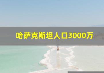 哈萨克斯坦人口3000万