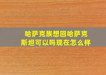 哈萨克族想回哈萨克斯坦可以吗现在怎么样