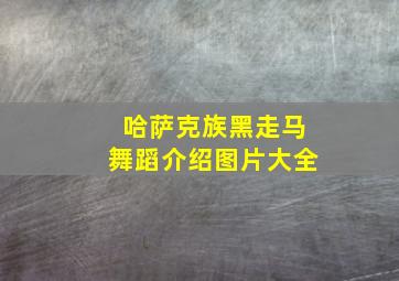 哈萨克族黑走马舞蹈介绍图片大全