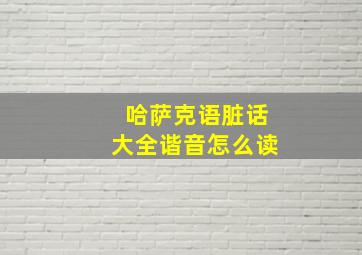 哈萨克语脏话大全谐音怎么读