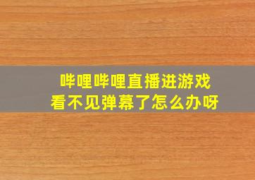 哔哩哔哩直播进游戏看不见弹幕了怎么办呀