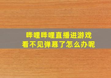 哔哩哔哩直播进游戏看不见弹幕了怎么办呢