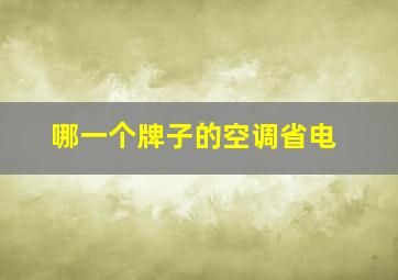 哪一个牌子的空调省电