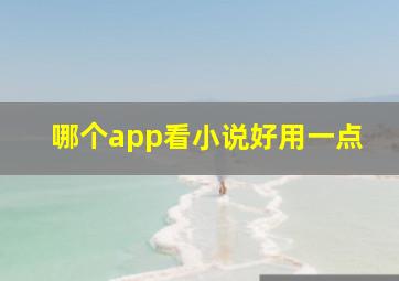 哪个app看小说好用一点