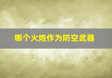 哪个火炮作为防空武器