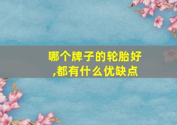 哪个牌子的轮胎好,都有什么优缺点