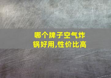 哪个牌子空气炸锅好用,性价比高