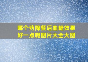 哪个药降餐后血糖效果好一点呢图片大全大图