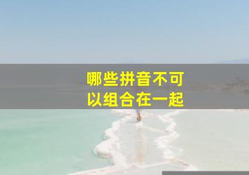 哪些拼音不可以组合在一起