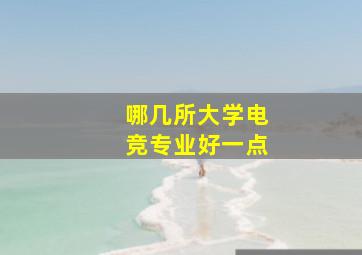 哪几所大学电竞专业好一点