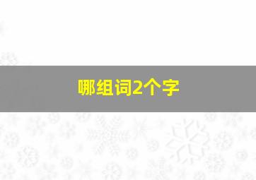 哪组词2个字