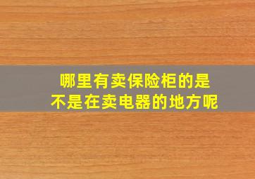 哪里有卖保险柜的是不是在卖电器的地方呢