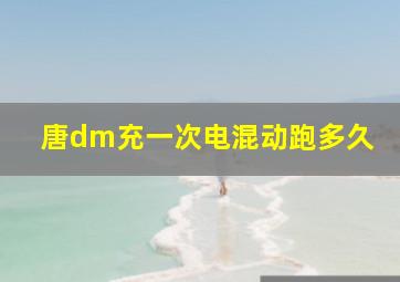 唐dm充一次电混动跑多久