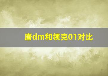 唐dm和领克01对比