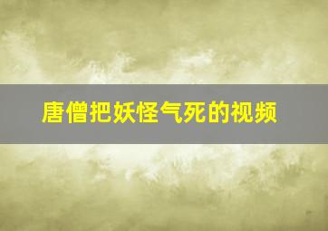 唐僧把妖怪气死的视频