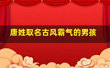 唐姓取名古风霸气的男孩