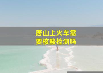 唐山上火车需要核酸检测吗