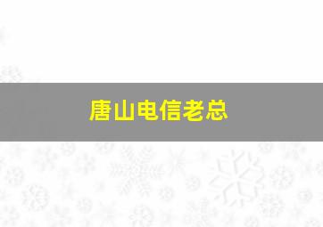 唐山电信老总