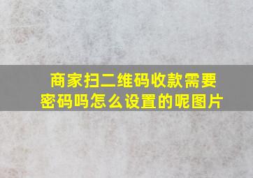 商家扫二维码收款需要密码吗怎么设置的呢图片