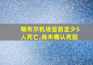 喀布尔机场目前至少5人死亡,尚未确认死因