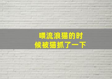 喂流浪猫的时候被猫抓了一下