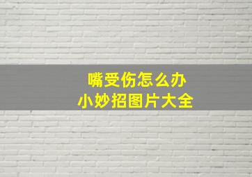 嘴受伤怎么办小妙招图片大全