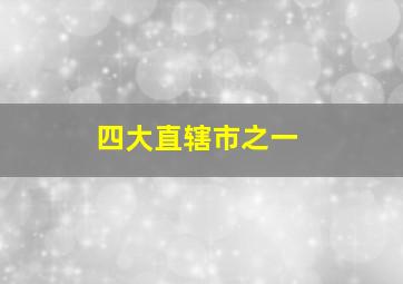 四大直辖市之一