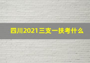 四川2021三支一扶考什么