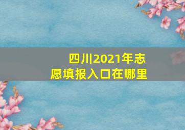 四川2021年志愿填报入口在哪里