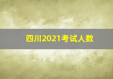 四川2021考试人数