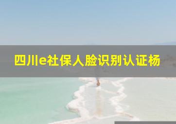 四川e社保人脸识别认证杨