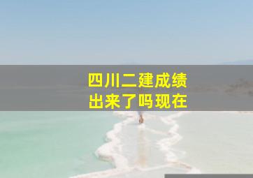 四川二建成绩出来了吗现在