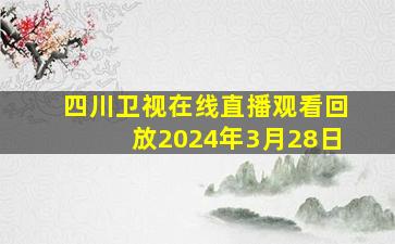 四川卫视在线直播观看回放2024年3月28日