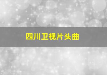 四川卫视片头曲