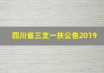 四川省三支一扶公告2019