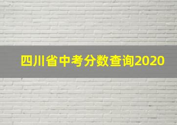 四川省中考分数查询2020