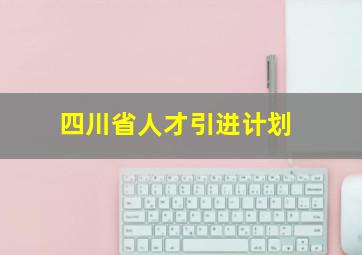 四川省人才引进计划