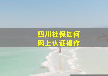 四川社保如何网上认证操作