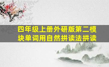 四年级上册外研版第二模块单词用自然拼读法拼读