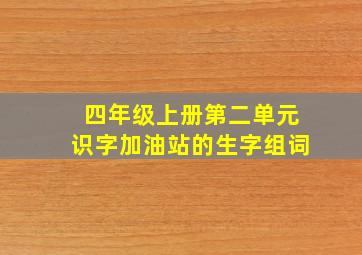 四年级上册第二单元识字加油站的生字组词