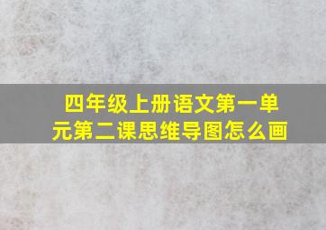 四年级上册语文第一单元第二课思维导图怎么画