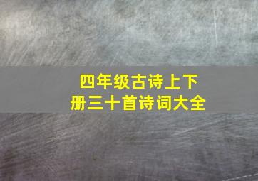 四年级古诗上下册三十首诗词大全